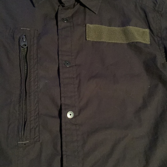 G-Star Raw - Utility Button-up shirt NWOT Navy Blue with Green. Size XL - Picture 3 of 8
